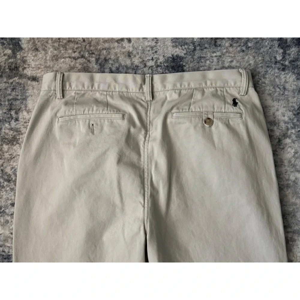 Polo Ralph Lauren Mens‎ Size 35x30 Classic Fit Chinos Khaki Cotton Twill Pants